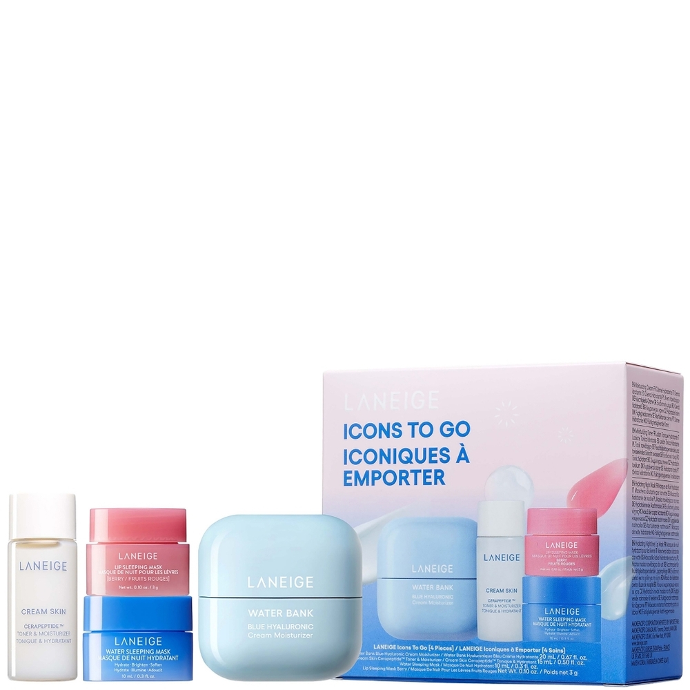 LANEIGE Icons to Go Skincare Set - Blue and Pink